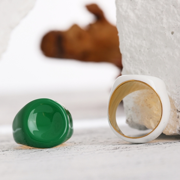 Exquisite Designer Enamel Ring - Picture 5 of 9